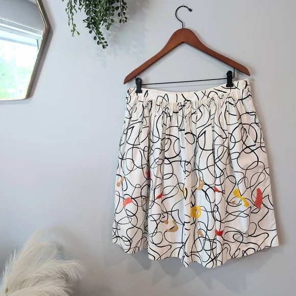 Maeve Black and Orange Skirt Knee-Length - Picture 4 of 9